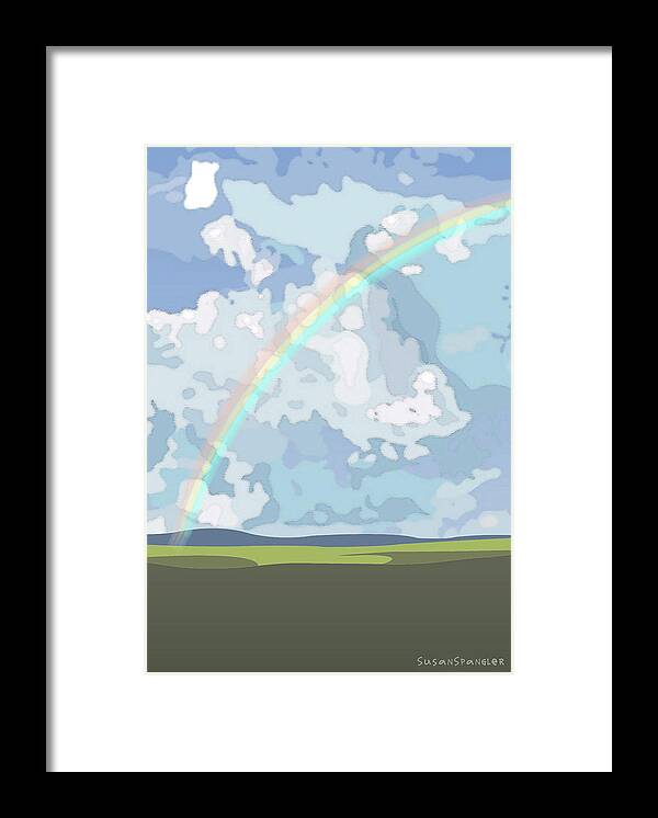 Rainbow Framed Print featuring the painting Rainbow by Susan Spangler