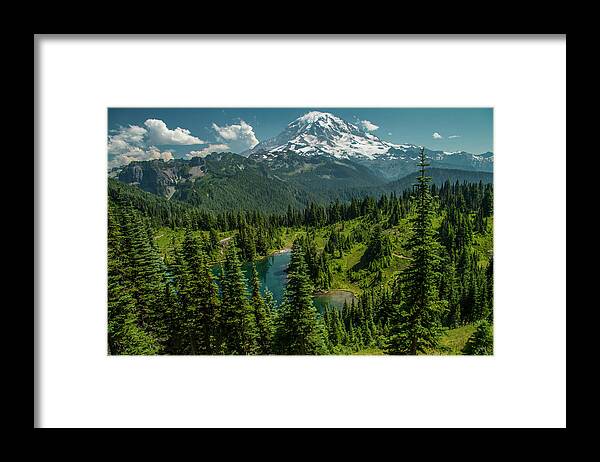 Mt Rainier Framed Print featuring the photograph Rainier from Tolmie Peak by Doug Scrima