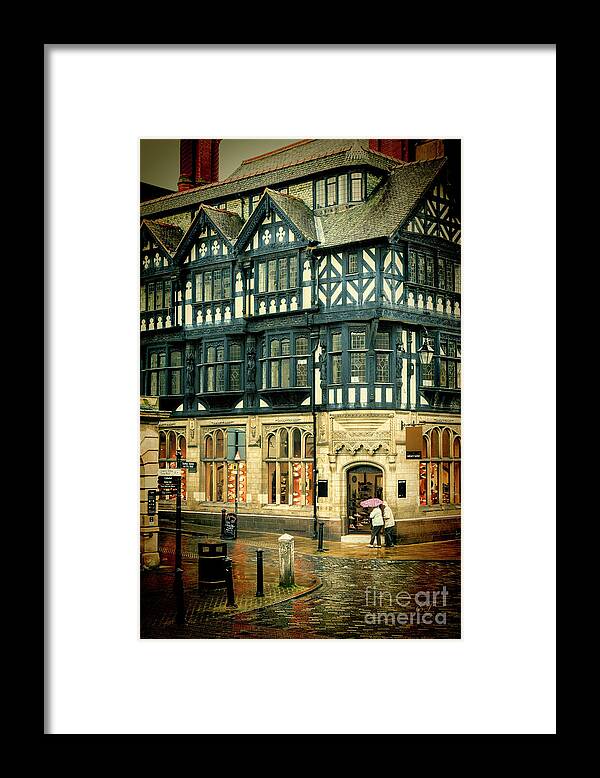 Chester Framed Print featuring the photograph Rainy Day, Chester, England by Elaine Teague