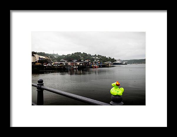 Oban Framed Print featuring the photograph Rainy Day in Oban by Bonny Puckett