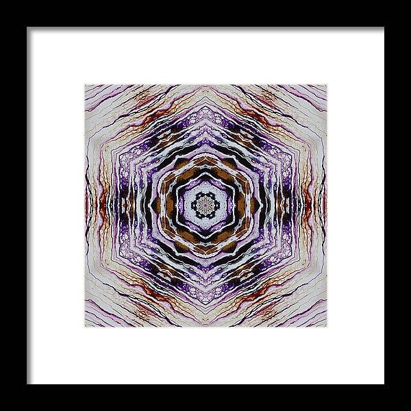 Form Framed Print featuring the digital art Rainy Day - Kaleidoscope by Themayart