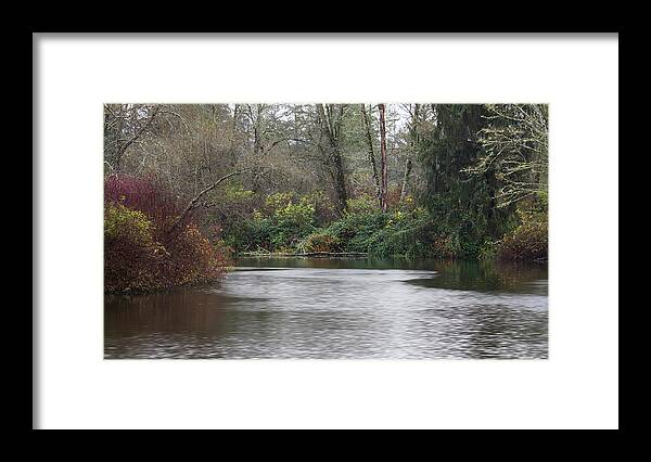 Peels Slough Framed Print featuring the photograph Rainy Day on the Slough by Cheryl Day