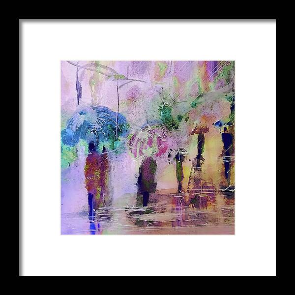Summer Framed Print featuring the painting Rainy Days Of Summer by Lisa Kaiser