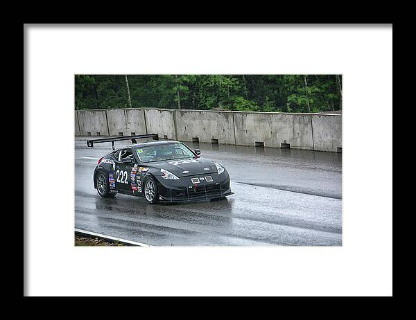 Motorsports Framed Print featuring the photograph Rainy Time Trial by Mike Martin