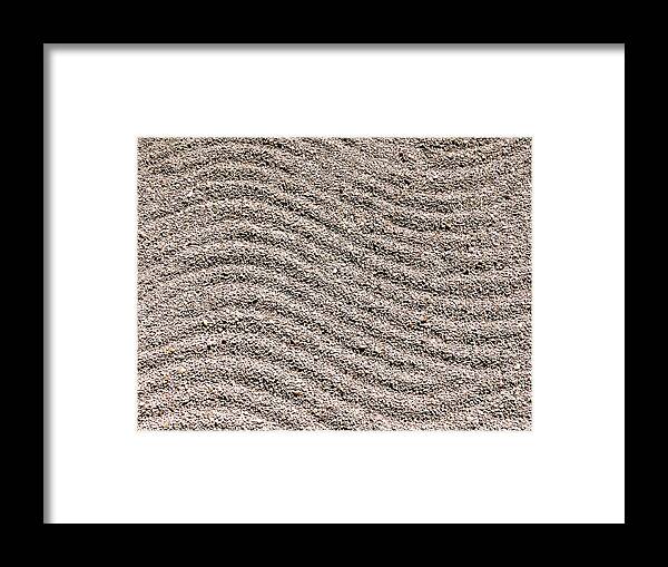 Gravel Framed Print featuring the photograph Raked Gravel by Julia Wilcox