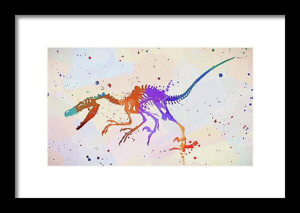 Raptor Color Splash Framed Print featuring the painting Raptor Color Splash by Dan Sproul