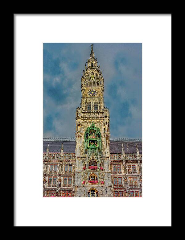Munich Framed Print featuring the photograph Rathaus-Glockenspiel of Munich by Marcy Wielfaert