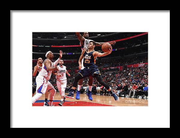 Nba Pro Basketball Framed Print featuring the photograph Raul Neto by Andrew D. Bernstein