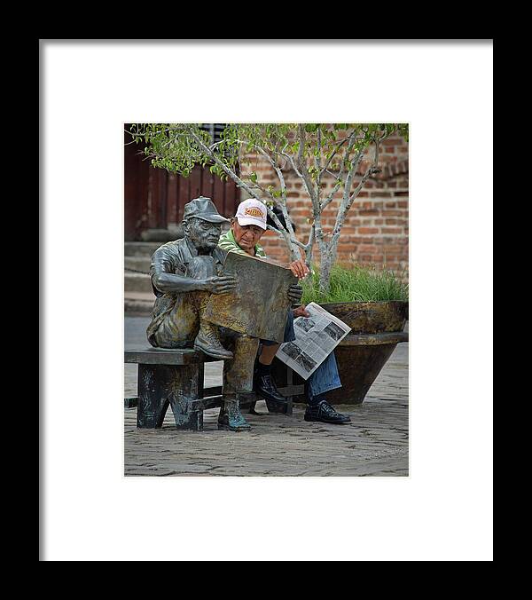 Cuba Framed Print featuring the photograph Reading with my Twin by M Kathleen Warren
