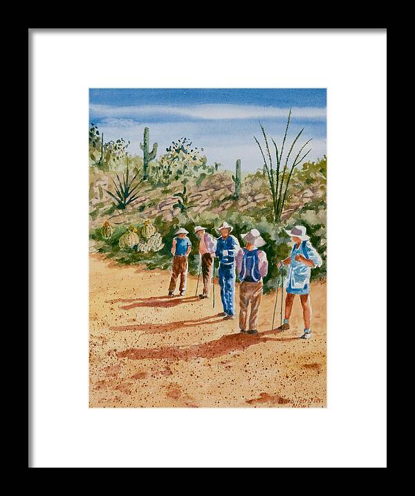 Hike Framed Print featuring the painting Ready to Hike by Barbara Parisien