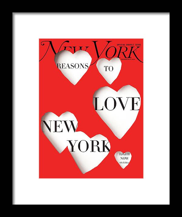 Illustration Framed Print featuring the digital art Reasons to Love New York 2010 by John Gall
