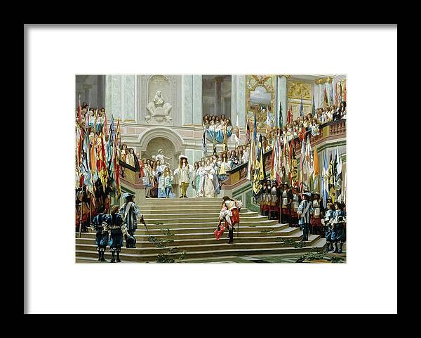 Jean-leon Gérôme Framed Print featuring the painting Reception of the Grand Conde by Jean Leon Gerome