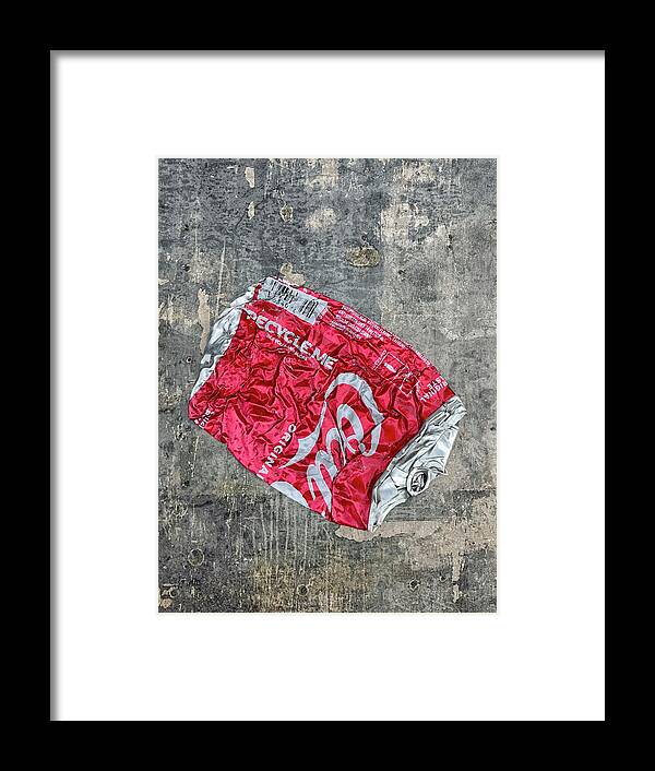 Coca Cola Framed Print featuring the photograph Recycle Me by Cate Franklyn