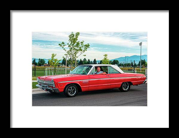 Classic Car Framed Print featuring the photograph Red And White by Pamela Dunn-Parrish
