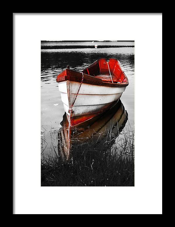 Red Boat Framed Print featuring the photograph Red Boat by Darius Aniunas