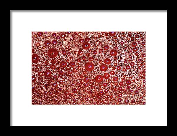 Red Bubbles Framed Print featuring the photograph Red Bubbles by Kaye Menner by Kaye Menner