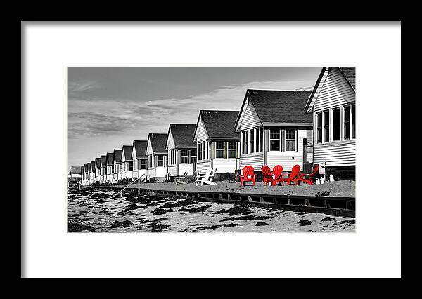 Cape Cod Framed Print featuring the photograph Red Chairs by David Lee