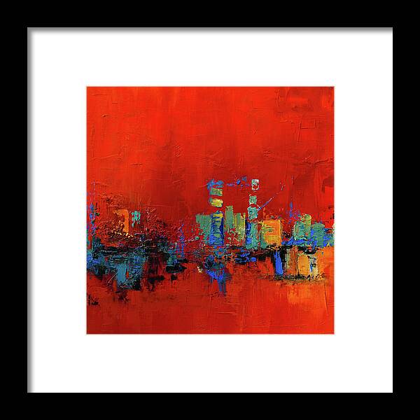 Red Inspiration Framed Print featuring the painting Red Inspiration by Elise Palmigiani
