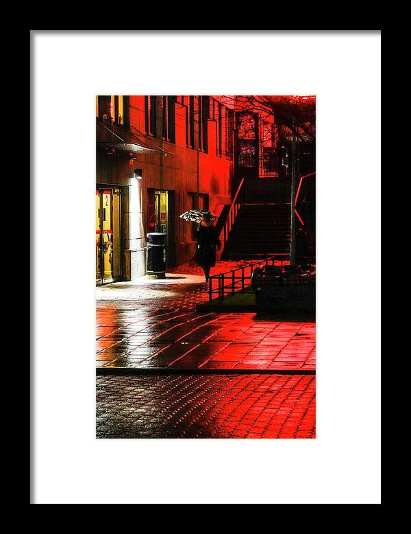 Architecture Framed Print featuring the photograph Red light by Alexander Farnsworth