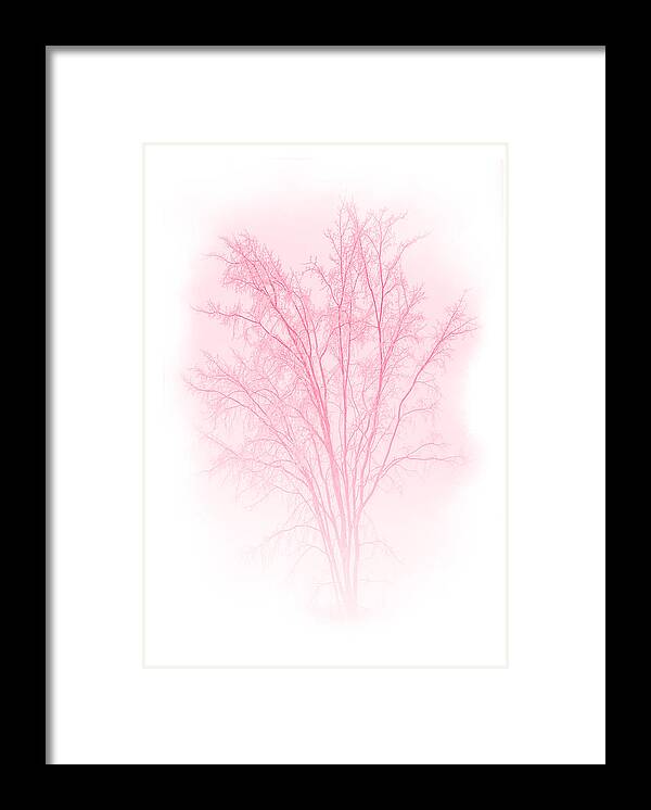 Tree Framed Print featuring the mixed media Red by Moira Law