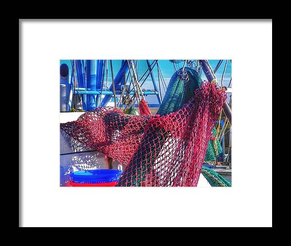 Nets Framed Print featuring the photograph Red Nets by Patricia Greer