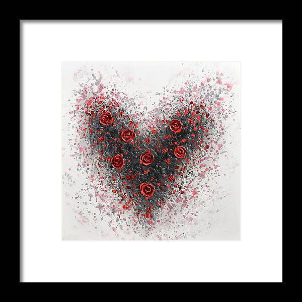 Heart Framed Print featuring the painting Red Passion by Amanda Dagg