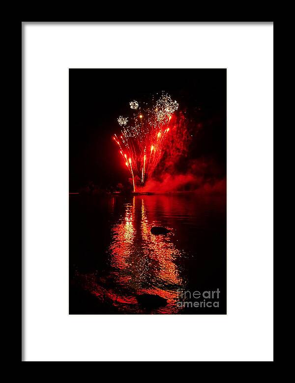 Fourth Of July Framed Print featuring the photograph Red Reflections by On da Raks