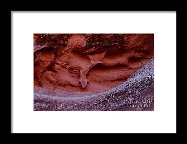 Red Rock Framed Print featuring the photograph Red Rock Abstract by Randy Pollard