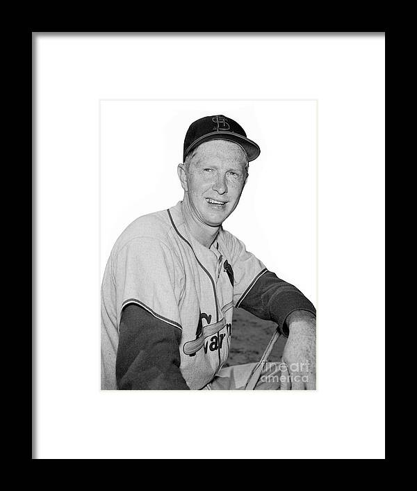 St. Louis Cardinals Framed Print featuring the photograph Red Schoendienst by Kidwiler Collection
