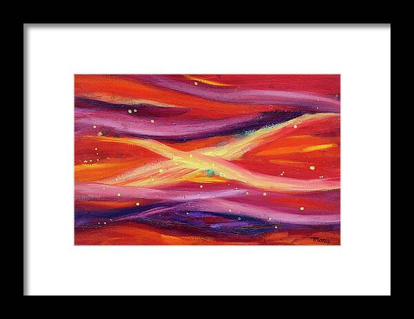 Abstract Framed Print featuring the painting Red Sea by Maria Meester