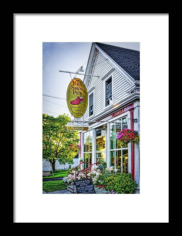 Red Shoe Pub Framed Print featuring the photograph Red Shoe Pub by Tatiana Travelways