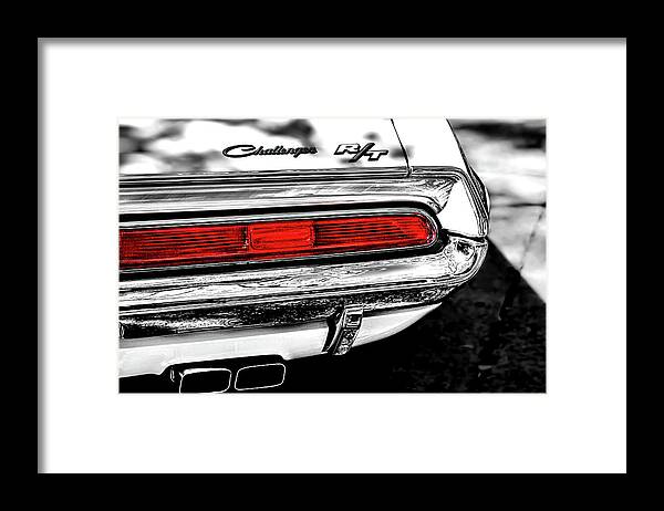 Black And White Framed Print featuring the photograph Red Tail Light by David Lawson