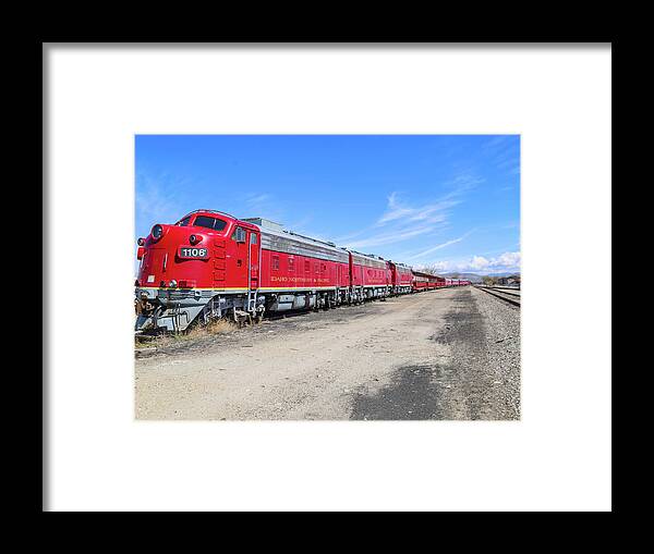 Train Framed Print featuring the photograph Red Train by Dart Humeston