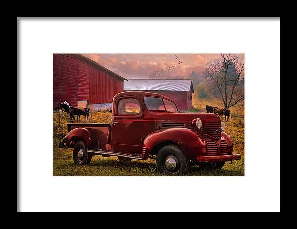 1937 Framed Print featuring the photograph Reds at Sunrise by Debra and Dave Vanderlaan