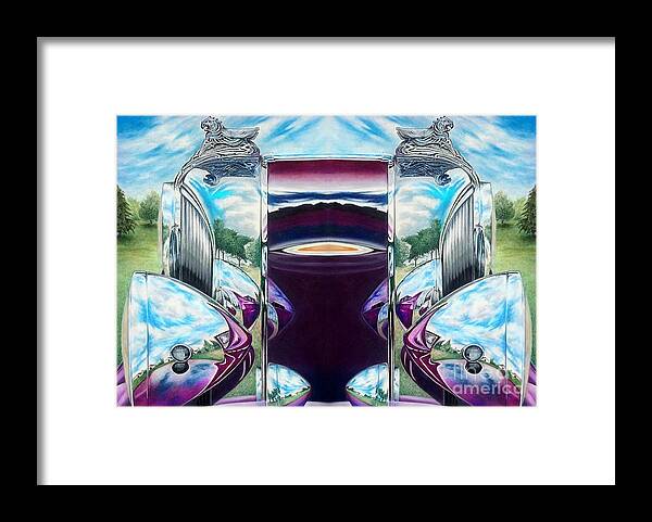 Colored Pencil Fine Art Framed Print featuring the drawing Reflecting Reflections by David Neace