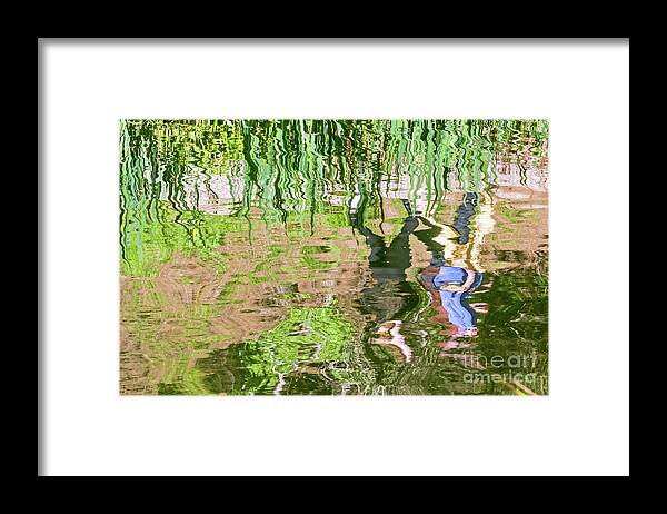 Abstract Framed Print featuring the photograph Reflections at the Lake by Kate Brown