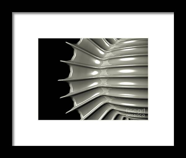 Ribs Framed Print featuring the digital art Reflections of Abstract Object by Phil Perkins
