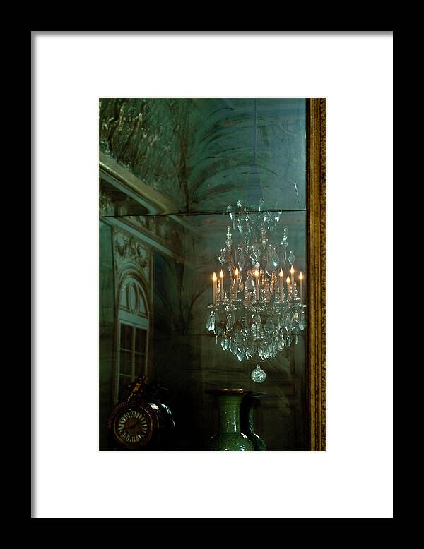 Paris Framed Print featuring the photograph Reflections - Paris Chandelier Photography by Melanie Alexandra Price