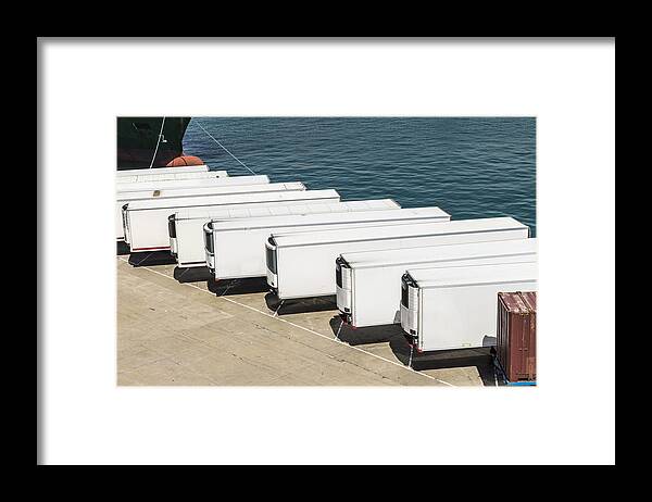 Cool Attitude Framed Print featuring the photograph Refrigerated containers by J2r