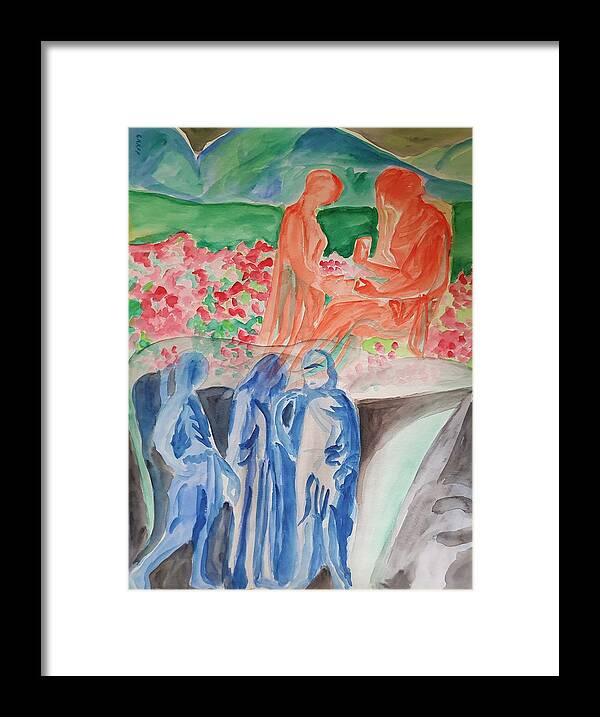 Masterpiece Paintings Framed Print featuring the painting Reign of Life vs Underworld by Enrico Garff