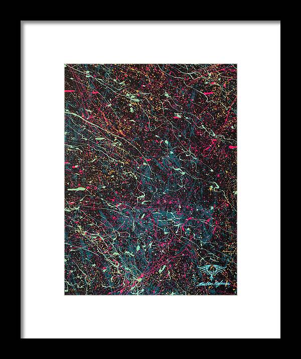Abstract Framed Print featuring the painting Release by Heather Meglasson Impact Artist