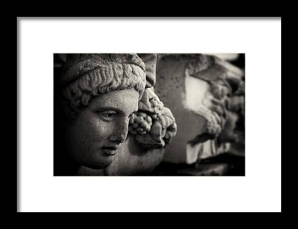 Relief Carving Framed Print featuring the photograph Relief of Aphrodisias by Muratseyit