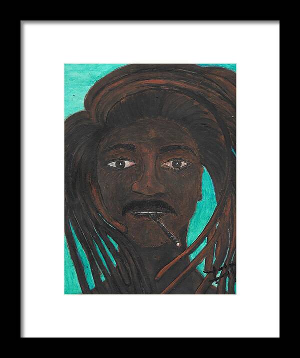 Man Framed Print featuring the painting Relish by Esoteric Gardens KN
