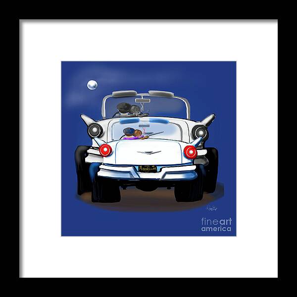1957 Ford Framed Print featuring the digital art Remembering Those Days by Doug Gist