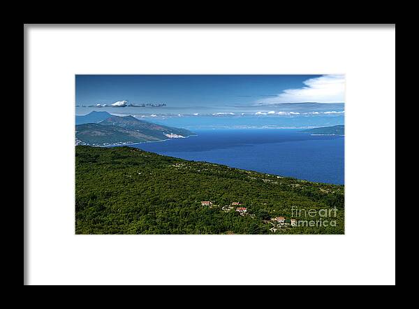 Croatia Framed Print featuring the photograph Remote Village Near The City Of Rabac At The Cost Of The Mediterranean Sea In Istria In Croatia by Andreas Berthold