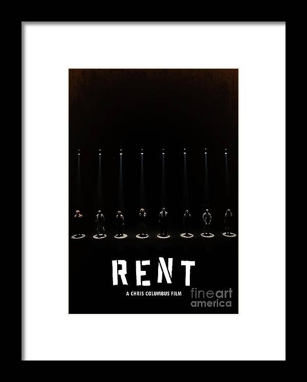 Movie Poster Framed Print featuring the digital art Rent by Bo Kev