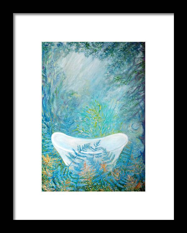 Repose Framed Print featuring the painting Repose by Elzbieta Goszczycka