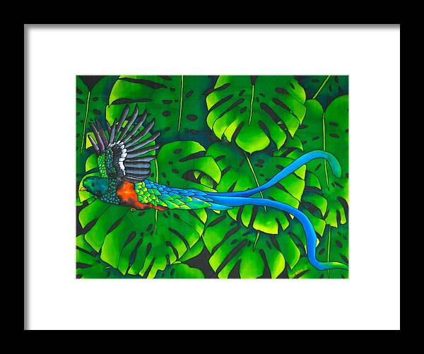 Bird Framed Print featuring the painting Resplendent Quetzal by Daniel Jean-Baptiste