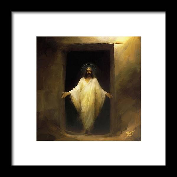 Resurrection Framed Print featuring the painting Resurrection of Christ by Peter Farago