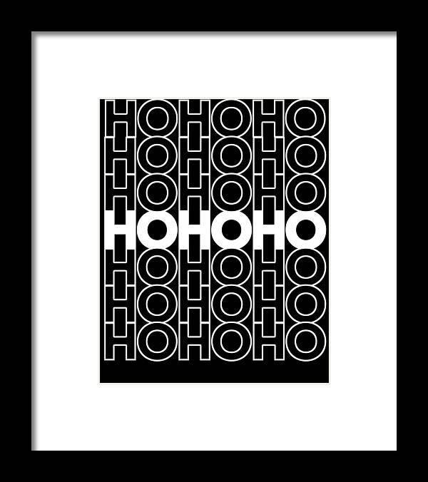 Christmas 2023 Framed Print featuring the digital art Retro Ho Ho Ho Santa Christmas by Flippin Sweet Gear